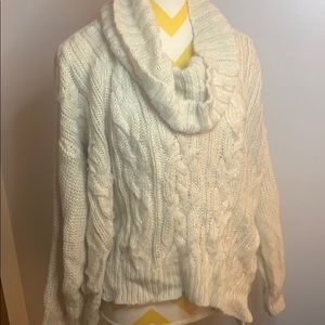 Knitted cow neck sweater